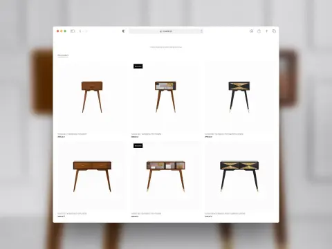 Sklep Novelle – lista produktów, drewniane konsole i komody