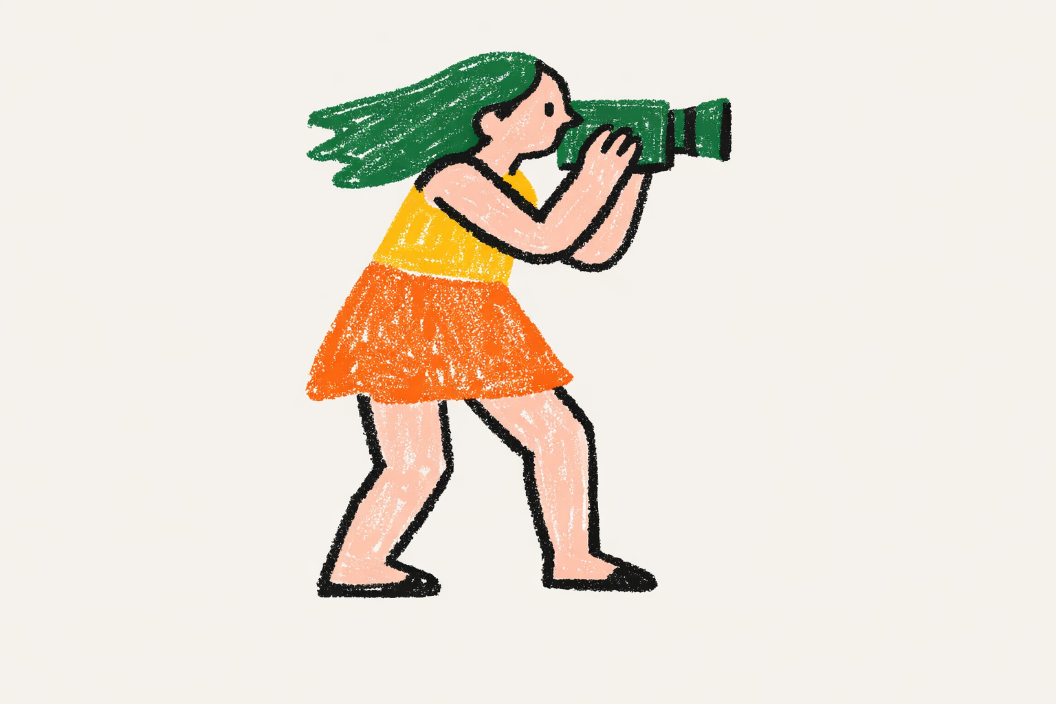 woman filming outdoors with summer content