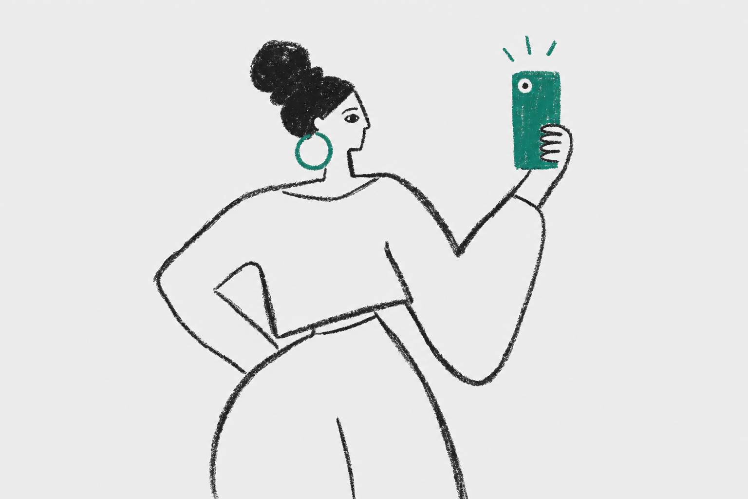 woman filming vertical video