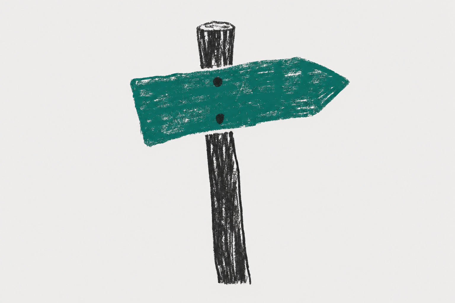 single wooden signpost
